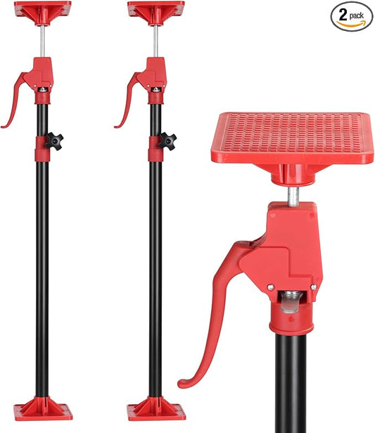 2PK Support Pole, 45 inch to114 inch Adjustable Third Hand Tool, Steel Telescopic Quick Support Rod with 78lbs Capacity for Cabinets Jack, Drywall Lift & Cargo Bars, 2Pack
