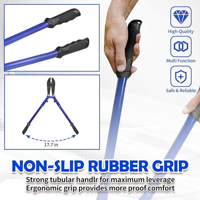 Wire Rope Crimping Tool, 24 Inch Hand Swaging pliers, 5 Cavity 1/16" 3/32" 1/8" 5/32" 3/16", Crimping Tools for Copper and Aluminum Oval Sleeves and Stop Sleeves