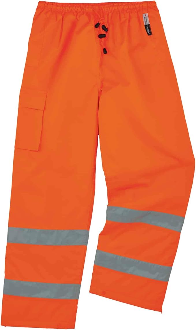 Ergodyne mens Hi-vis Class E Hi Vis Thermal Pants, Orange, Medium US