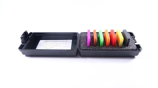 Shore Hardness Test Block Shore Hardness Test Block Type A for Shore Durometer Rubber Hardness Tester Block Shore Hardness Block Kit to Measure 7 Different Color Block