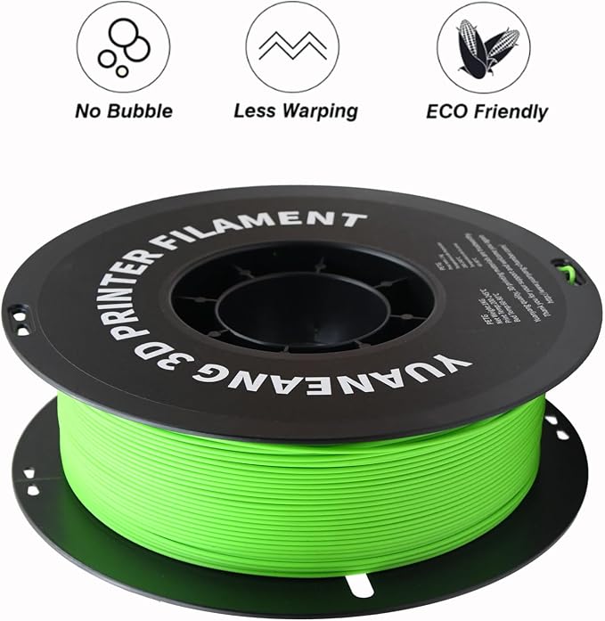Matte Green PETG 3D Printer Filament 1.75mm, 1kg Spool, Durable & Heat-Resistant PETG Material, Non-Reflective Matte Finish, ±0.03mm Precision, Low-Warp & Strong Layer Adhesion