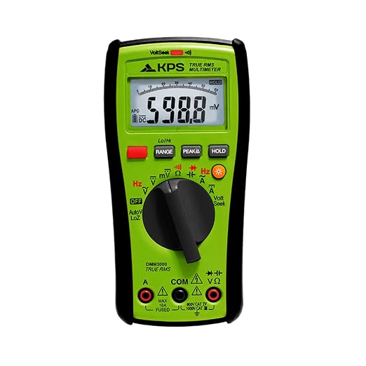 KPS DMM3000 TRMS Multimeter – 1000V with NCV, Low-Pass Filter & Temp Probe | Excellent for Field Technicians and Troubleshooting