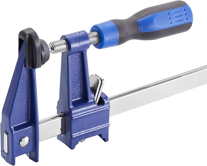 VEVOR Bar Clamps for Woodworking, 4-Pack 36 inch Opening, Lockable F-Clamp with 600 lbs Load Limit, 2-1/2 inch Depth, Cast Iron and Carbon Steel, Easy to Use, Wood Clamps for Woodworking Metal Working