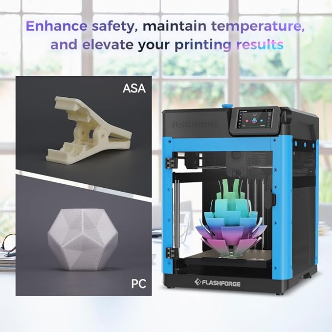 FLASHFORGE Adventurer 5M 3D Printer Enclosure Kit,3D Printer Enclosure Safer and Quieter Cover Protection,DIY Design for AD5M 3D Printer Unlock High Temperature Filament Like ABS,ASA and PC (AD5M)