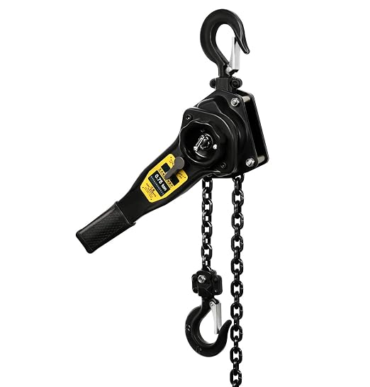 Lever Chain Hoist 2205LBS 10FT,1T Manual Ratchet Chain Puller Hoist for Building Garages Warehouse Automotive Machinery (2205LBS-10FT)