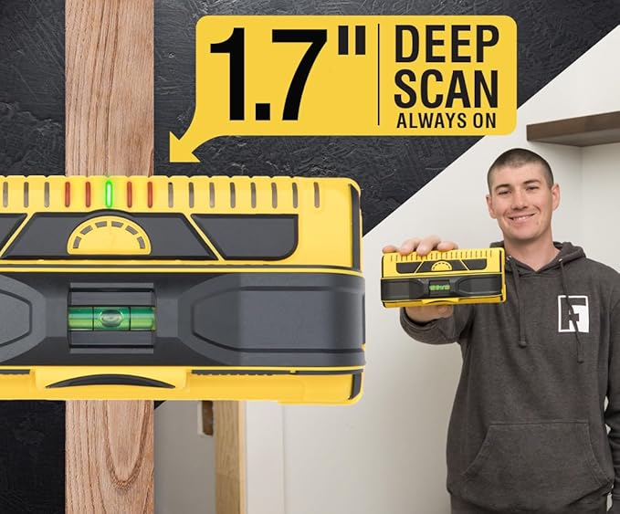 Franklin Sensors Prosensor M210 Stud Finder With 13-Sensors, Wood & Metal Stud Detector/Wall Scanner, Live Wire Detection, Made in the USA
