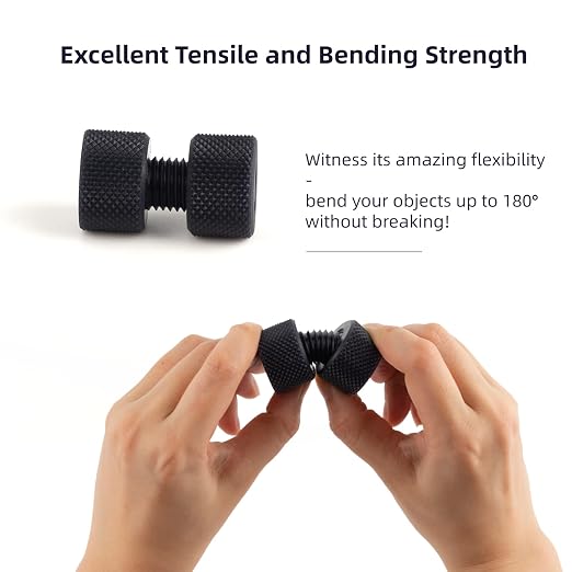 Siraya Tech Tenacious Flex 3D Printer More Flexible 405nm UV-Curing Resin with Faster Rebound High Impact Resistance High Precision Tough Standard Resin for LCD DLP 3D Printing (1kg, Flex Black)