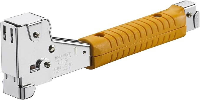 Arrow HT50 Heavy Duty Hammer Tacker, Chromed-Steel Manual Stapler with Sure-Grip Handle, Dual-Capacity Rear-Load Magazine, Fits 5/16”, 3/8", or 1/2" Staples