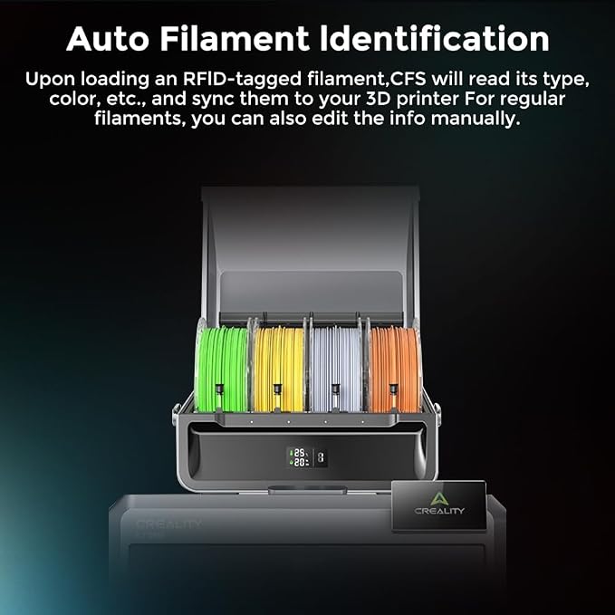 Creality Official CFS Multicolor 3D Printing System - 16 Color Auto-Switch, Anti-Moisture Storage, Upgrade Kit for K1/K1 MAX/K1C/K2/K2 Plus 3D Printers