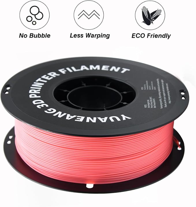 PETG 3D Printer Filament, Dimensional Accuracy +/- 0.03 mm, 1 kg Spool(2.2lbs), 1.75 mm, Pink