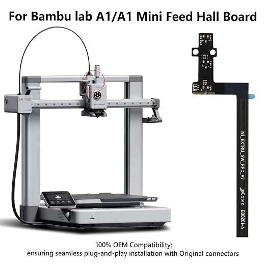 Original Bamboo Lab A1 Filament Sensor Replacement,Feed Hall Board,Extruder Hot End Filament Monitoring Kit for Bambu Lab A1/A1 Mini 3D Printer Accessories