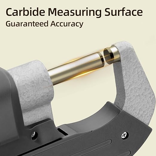 GRENPRO Digital Micrometer Measuring Tool, Professional Inch/Metric Precision Thickness Gauge, DIY and Household Use 0.00005"/0.001 mm Accuracy Micrometers ，Protective Case with Extra Battery