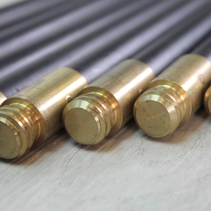 Faithfull FAIDRSET12 Drain Rod Set 9M (30ft) 10 x Rods, Plunger, Worm. Brass Rod Commectors
