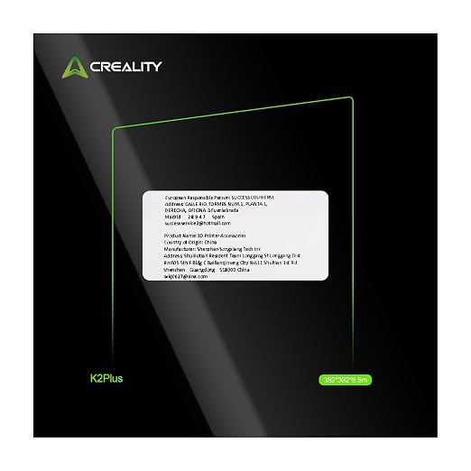 for Creality K2 Plus Build Plate, 370 x 370mm 3D Printer Platform with Textured PEI Surface Removable Spring Steel Magnetic Base for Creality K2 Plus 3D Printers (Frosted)