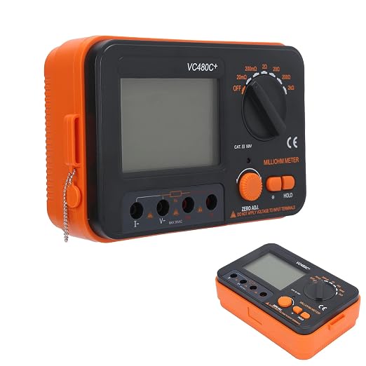 6‑Gear Digital Milliohmmeter, 4‑Wire Measurement DC Low Tester