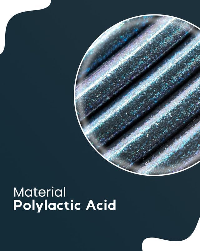 Cookiecad PLA Filament 1.75mm 1kg Iridescent Glitter 3D Printer Filament - Dark Magic Elixir PLA
