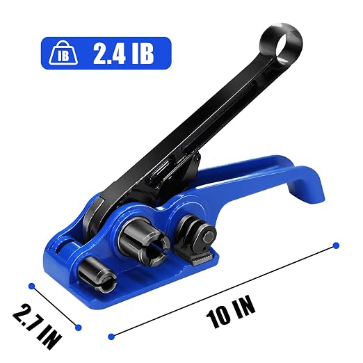 Heavy Duty Banding Strapping Tensioner & Cutter Manual Packaging Tools Windlass for 1/2"-3/4" Width Polyester Poly Strap(Bearing Swivle Mute)