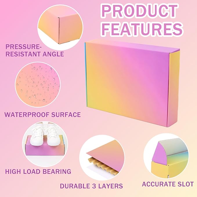 Shipping Boxes for Packaging, 11x8x2 Inches Corrugated Cardboard Boxes, Mailing Boxes for Small Business(40 Pack, Colorful)