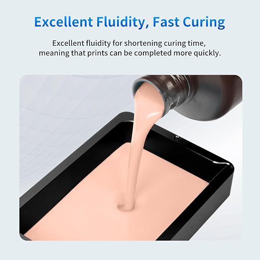 ANYCUBIC 3D Printer Resin, 405nm SLA UV-Curing Resin with High Precision and Quick Curing & Excellent Fluidity for LCD 3D Printing (Light Beige, 1kg)
