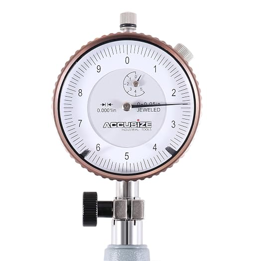Accusize Industrial Tools 0.7-1.5'' by 0.0001'' Dial Bore Gage, Stem Length 6'', Ee20-1015 | 6" Stem Length, Self-Centering, Chrome-Plated Handle, Insulated Grip, EE20-1015