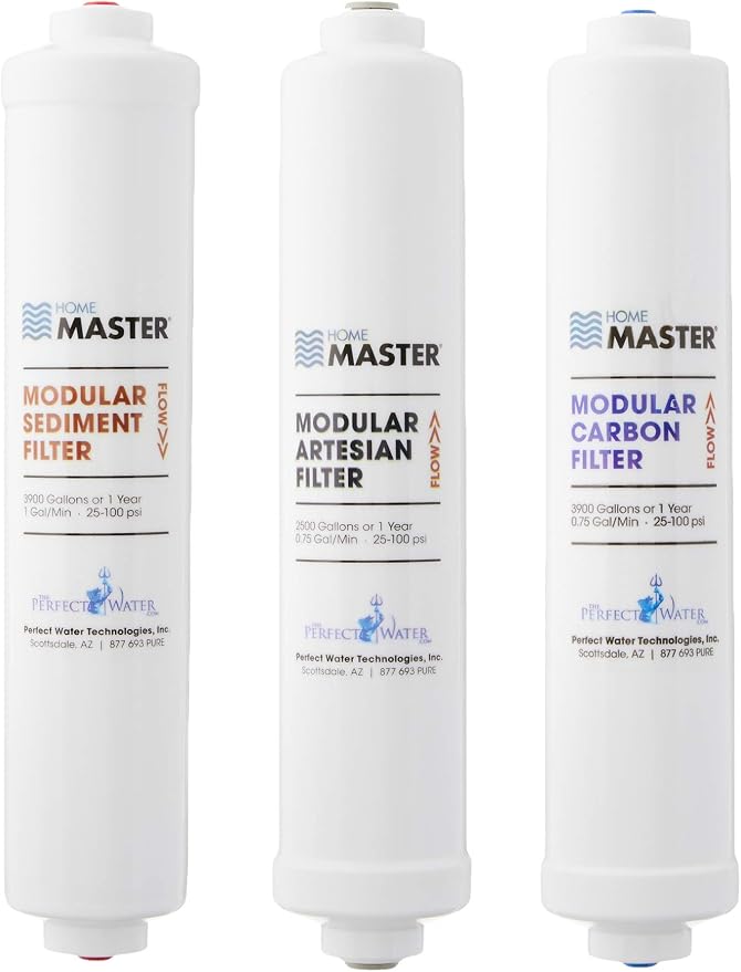 Home Master ISetTMA8 Artesian and HydroGardener Replacement Water Filter Change Set, White & APEC Water Systems Tank-4 4 Gallon Residential Pre-Pressurized Reverse Osmosis Water Storage Tank