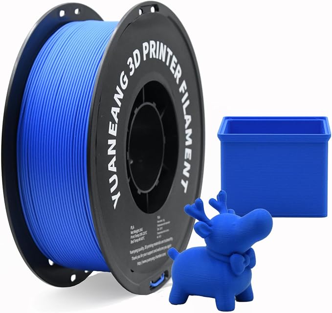Matte Sapphire Blue PLA 3D Printer Filament 1.75mm, 1kg Spool, Deep Matte Blue Finish, ±0.03mm Precision, Low-Warp & Easy Printing, Ideal for Models, Crafts, Prototypes