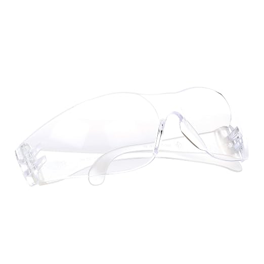 3M Safety Glasses, Virtua, Pack of 100, ANSI Z87, Unisex, Clear Hard Coat Lens, Clear Frame, Economical Eye Protection, Lightweight, Wraparound Coverage, UVA, UVB, UVC