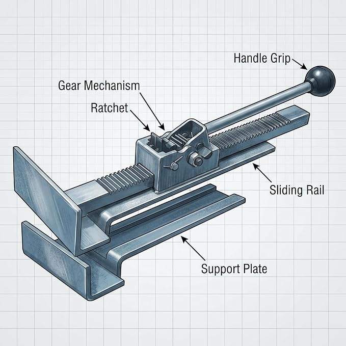 QWORK Hardwood Flooring Jack, 2 Pack Flooring Jack and Positioning Tool for Straighten and Installing Hardwood Floors, Easy Ratcheting Mechanism
