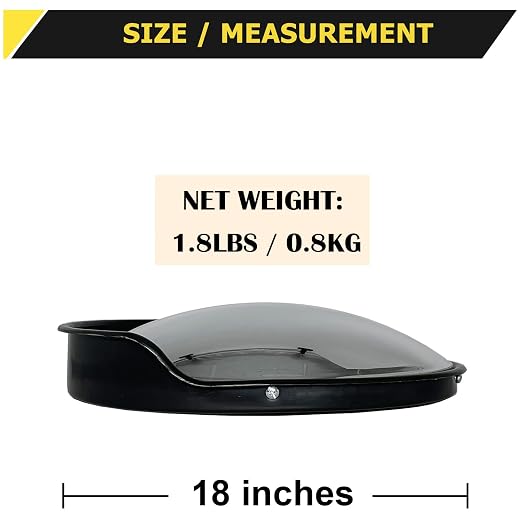 Convex Mirror for Pole - 18" Corner Mirrors for Garage, Warehouse, Blind Spot, Large Security Mirror for Driveway with Flexible PC Lens (18 Inch, Black)
