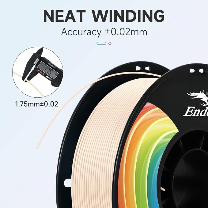 Creality 3D Printer Filament, PLA Plus Filament 1.75mm Beige, PLA Pro Toughness Upgraded Dimensional Accuracy +/- 0.03mm, 1KG Spool(2.2lbs) Ender PLA+ Filament for Most 3D Printer