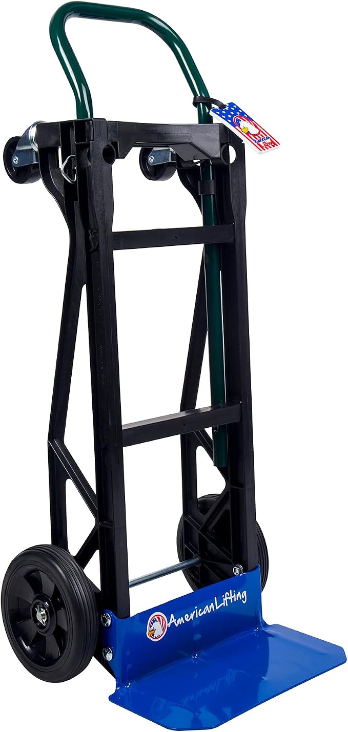 American Lifting 400 lb Capacity Ultra Lightweight Super Strong Nylon Convertible Hand Truck & Dolly