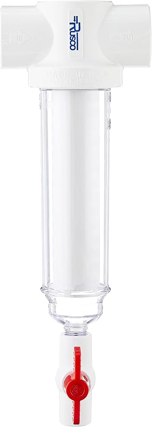 Rusco 1-1/2-250-F Polyester Screened Spin-Down Filter System , White