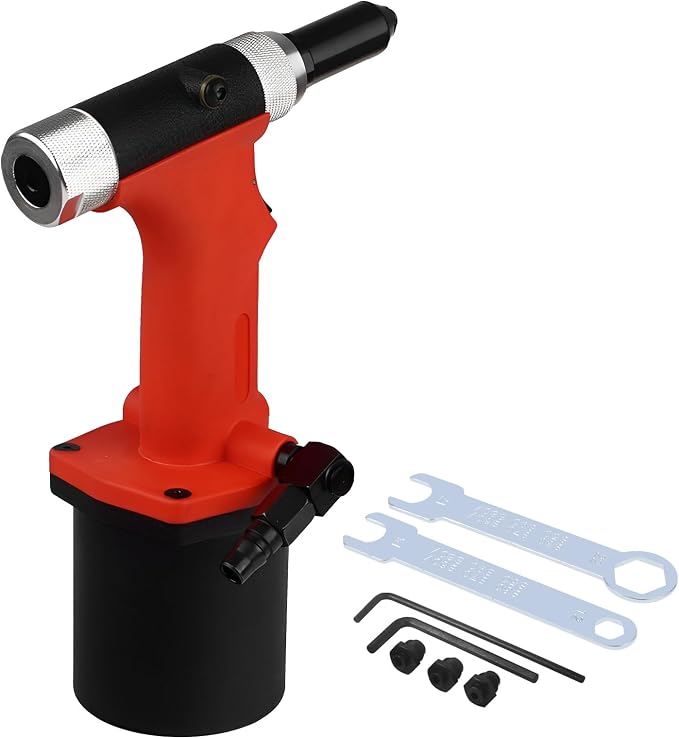 Heavy Duty Air/Hydraulic Rivet Gun Professional Riveting Tool 1/4" air Power Tool no Self Suction Style