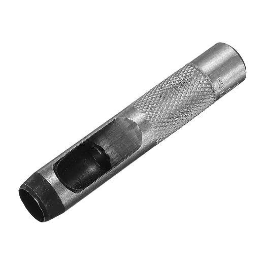 HARFINGTON Leather Round Hole Punch, 14mm Hollow Hole Puncher Cutter Carbon Steel Circle Hole Punching Cutting Tool for Belt/DIY Leather Craft