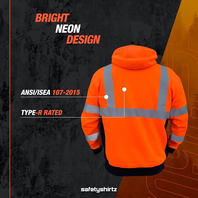 SafetyShirtz SS360 ANSI Class 3 Type R Graphic Hoodie