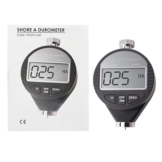 Rubber Hardness Tester, Shore Type A Hardness Tester Digital Durometer 0~100HA Portable Surface Hardness Tester with Large LCD Display for Tire, Plastic, Leather, Wax