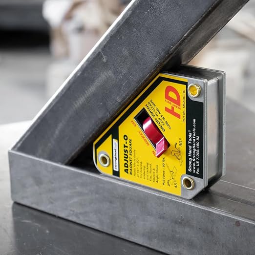 Strong Hand Tools - MSA45 - Valtra Adjust-O Strong Hand Tools 4 3/8 X 3 3/4 X 1 Steel Magnetic Square