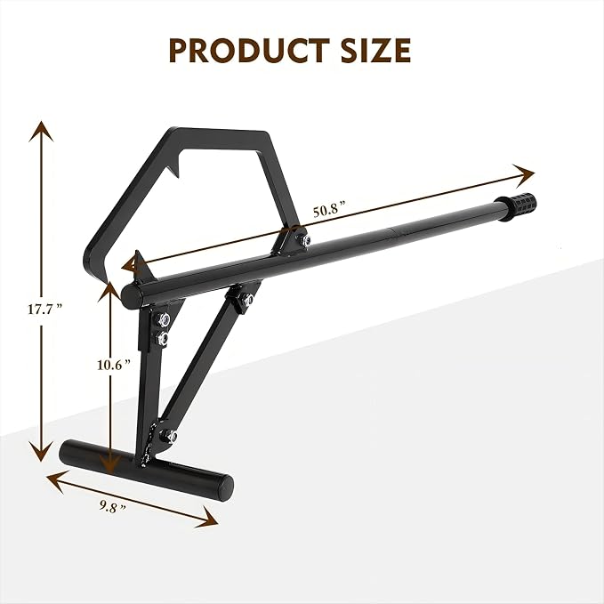 Timberjack Log Roller Lifter, 50.8" Long Handle Log Roller Tool, Adjustable Cant Hook Log Lifter, Ups to 25" in Dia Logging Tools, Heavy Duty Steel Log Jack for Rolling and Raising Up Logs
