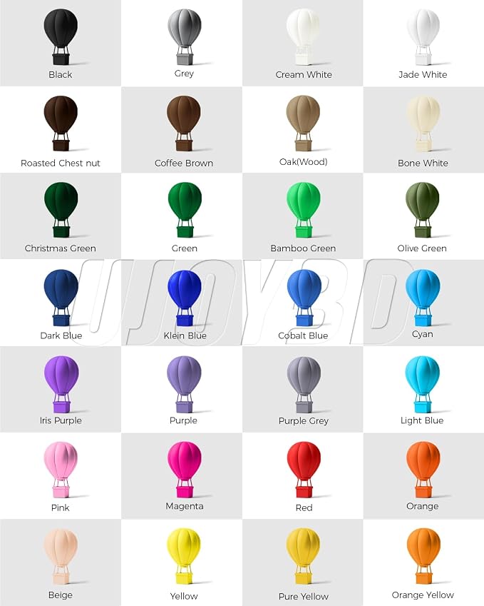 UJOY3D 10kg PETG 3D Printer Filament Bundle Multicolor, Rapid Strong PETG Filament 1.75mm, 1kg Spool, 10 Pack (Black+Jade White+Grey+Red+Cobalt Blue+Christmas Green+Orange+Yellow+Iris Purple+Pink)