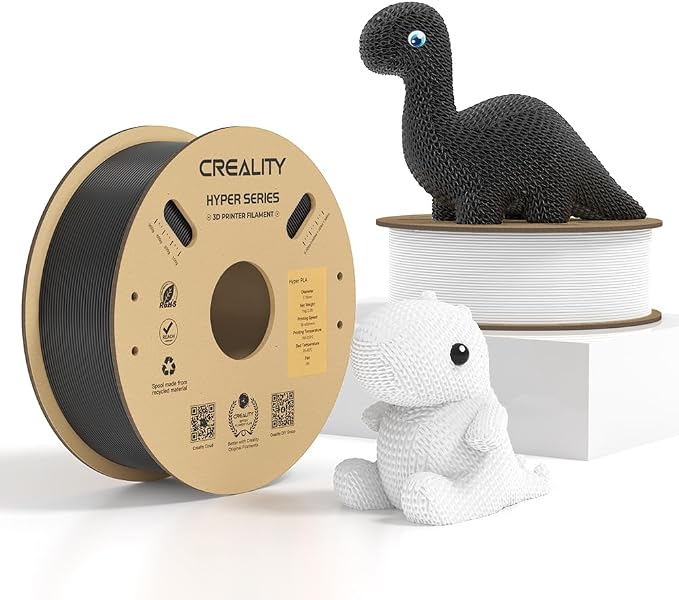 Creality Hyper PLA Filament 2KG, Up to 600mm/s High Speed 3D Printer Filament PLA 1.75mm, No-Tangling Stronger Toughness Fit Most 3D Printers
