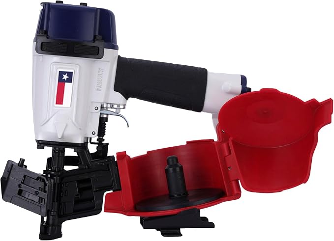 Texas Style CN45N Roofing Nailer, 15 Degree Roofing Nail Gun, 3/4-Inch to 1-3/4-Inch Coil Nails, 120-pcs Load Capacity Coil Nailer