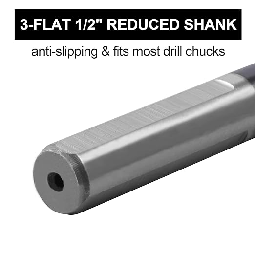 5/8 Drill Bit for Metal and Hardened Steel, M35 Cobalt 1/2 Inch Reduced Shank Industrial Grade Heavy Duty Drill Bit, with Index Storage Case