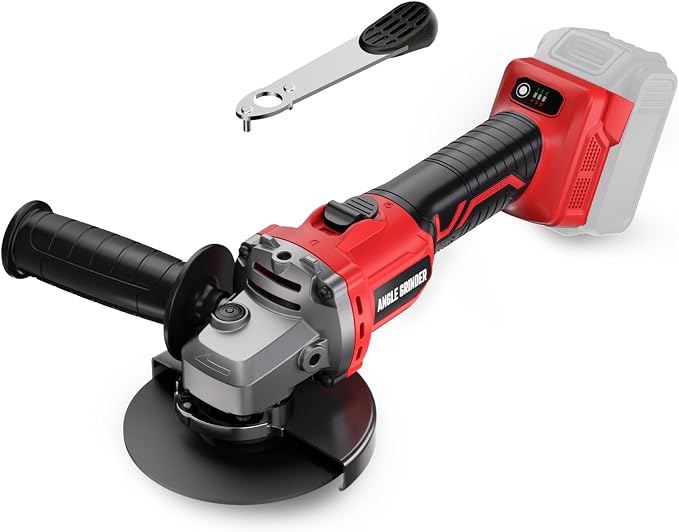 Angle Grinder 4-1/2" Cordless for Milwaukee 18V/M18 Battery, 6 Variable Speed Power Grinder, Brushless Angle Grinder Power Tools For Cutting Grinding Polishing (Tool Only)