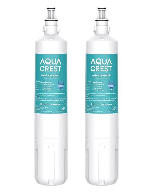 AQUA CREST F-1000 Water Filter, Replacement for InSinkErator® F-1000 Water Filter, F-2000, AquaPure AP Easy C-Complete, Reduces Chlorine, Bad Taste & Odor, NSF/ANSI 42 Certified, 2 Pack