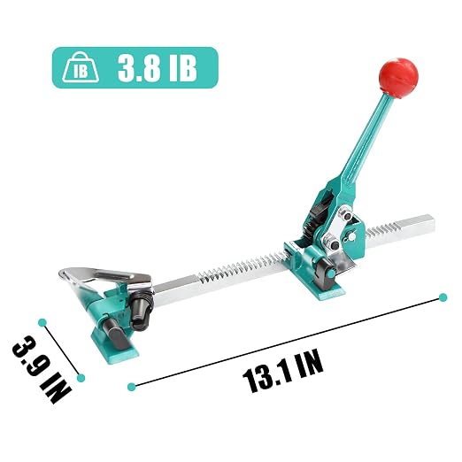 Heavy Duty Banding Strapping Tensioner & Cutter Manual Packaging Tools for 1/2"-5/8" Width Polyproplyn Poly Strap(Straight Board Type)