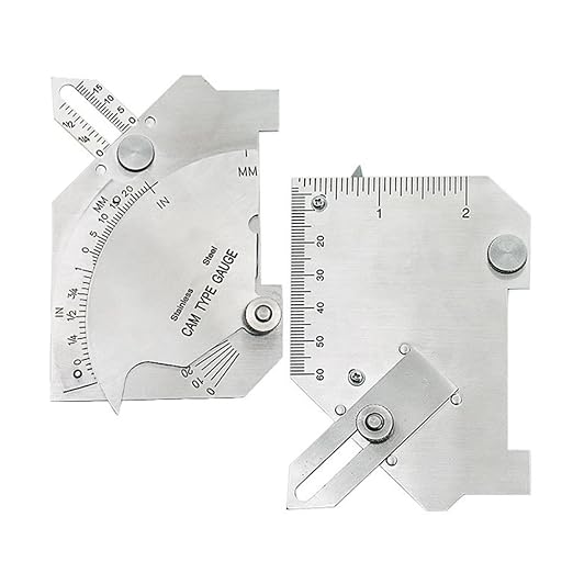 Welding Gauge Stainless Steel 0-60mm Cam Type Gauge with Bag Imperial Metric Measurement