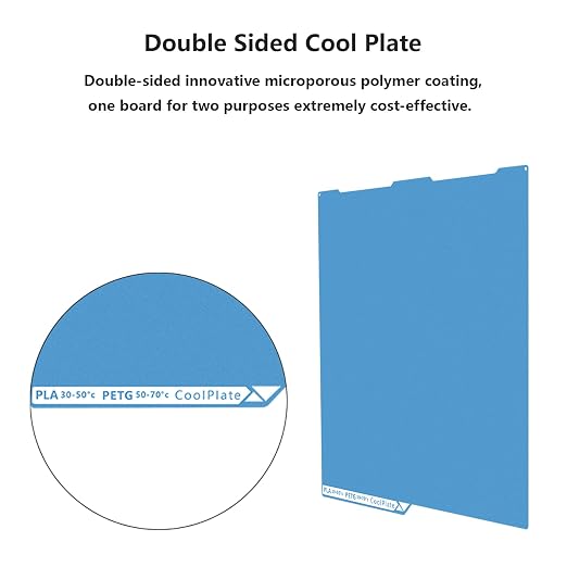Kobra 3 Dual Side Low Temperature Cold Printing Build Plate, 3D Printer Double Sided Textrued Platform with Identification Code for Anycubic Kobra 3 V2 256x268mm
