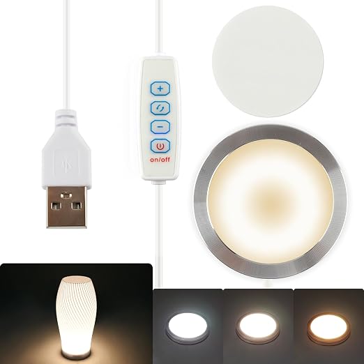 3D Printer LED Lamp Kit 001 3 Colors Adjustable, Compatible with Bambu lab H2D/A1/A1mini/P1S/P1P/X1C Makerworld Maker's Supply Anycubic Makeronline Hardware kit 5V USB Powered, Multicolor
