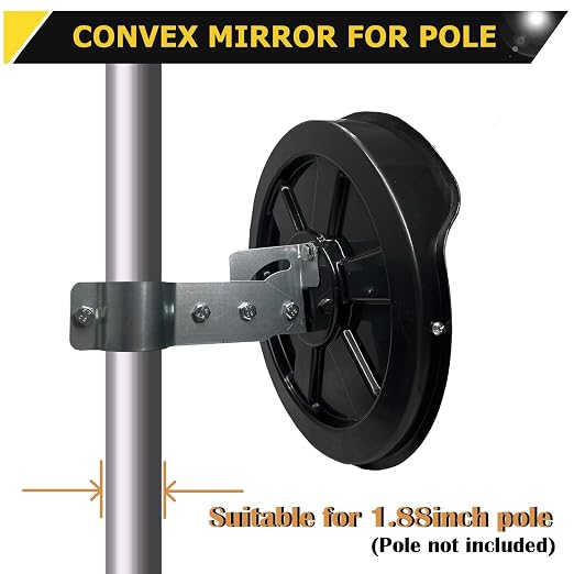 18" Convex Mirror Outdoor, 2 Pack Security Mirror for Driveway, Garage, Warehouse, Blind Spot, and Office, 18 Inch Traffic Security Safety Covex Mirrors