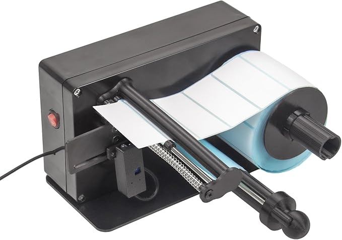 DUEBEL Automatic Label Dispenser, Label Stripper Machine, Label Dispenser for Rolls of Sticker Labels, Automatic Label Peeling, Automatic Label Separator, Sticker Dispenser Machine